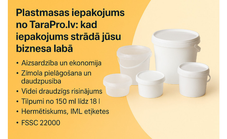 Plastmasas iepakojums no TaraPro.lv — iepakojums, kas strādā jūsu biznesa labā Plastmasas iepakojums no TaraPro.lv — iepakojums, kas strādā jūsu biznesa labā